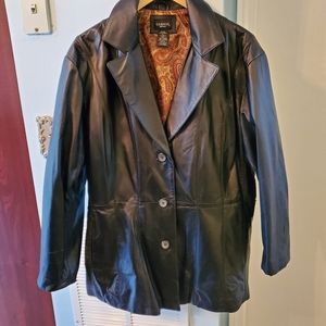 3 Button 100% Leather Womens 2x Plus Jacket
